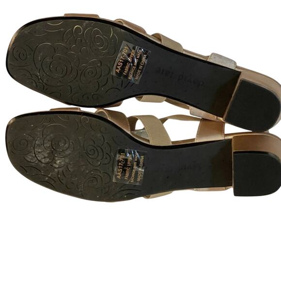 David Tate Eve Champagne Stretch Evening Shoes Size 8SS - Picture 10 of 10